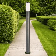 Candeeiro de jardim caminho Ivy em aço inoxidável 1000 x 76 mm com sensor antracite