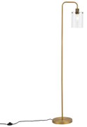 Candeeiro de pé de design bronze com vidro transparente - Domo Moderno