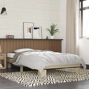 vidaXL Estrutura de cama derivados de madeira e metal carvalho sonoma
