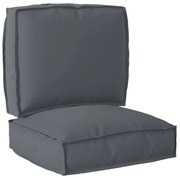 vidaXL Conjunto de Almofadas para Palete 2 pcs Antracite Tecido Oxford