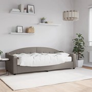 vidaXL Sofá-cama com colchão 80x200 cm tecido cinzento-acastanhado