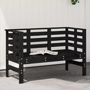 vidaXL Banco de jardim 111,5x53x71 cm madeira de pinho maciça preto