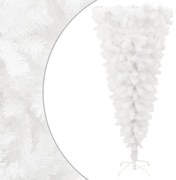 vidaXL Árvore de Natal artificial invertida com suporte 120 cm branco