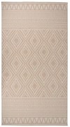 vidaXL Tapete de tecido plano para exterior 80x150 cm riscas castanhas