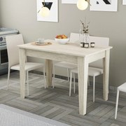 Mesa de Cozinha Kiev – Travertino – 110 cm x 75 cm x 72 cm