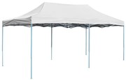 vidaXL Tenda dobrável profissional para festas 3x6 m aço branco