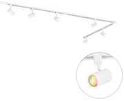 Sistema de iluminação de trilho inteligente com 6 focos brancos monofásicos 300cm - Iconic Jeana