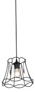Candeeiro de suspensão retro preto 25 cm - Granny Frame