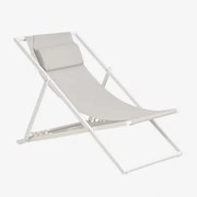 Rede Dobrável Com Almofada Em Aço Jensy Cinza Claro - Sklum