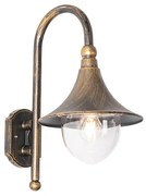 Candeeiro de parede exterior clássico dourado antigo IP44 - Daphne Clássico / Antigo