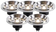 Conjunto de 5 lâmpadas LED AR111 GU10 11W 2000K-3000K Dim to Warm