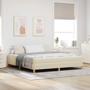 vidaXL Cama Box Creme 180 x 200 cm tecido