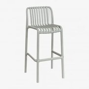 Banco De Bar Empilhável De Polipropileno Wendell Verde Cáqui & ↑75 Cm - Sklum