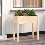 vidaXL Vaso/floreira c/ forro 71x37x76 cm madeira de abeto maciça
