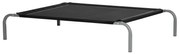 PawHut Cama Elevada para Animais de Estimação Cama para Cães e Gatos Desmontável Tecido Textilene Exterior Jardim Terraço 110x75x20 cm Preto
