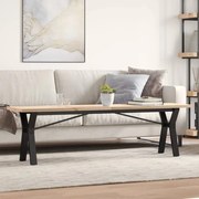 Mesa de centro estrutura em Y 160x40x45,5cm pinho/aço