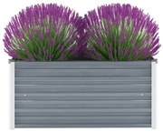vidaXL Canteiro elevado de jardim aço galvanizado 100x40x45cm cinzento