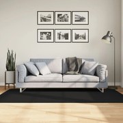 vidaXL Tapete pelo curto macio e lavável HUARTE 100x200 cm preto