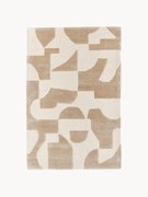 Tapete em lã artesanal com relevo Corin