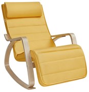 Cadeira de balanço com braços em madeira de bétula. | SONGMICS | 121,5 x 67 x 84 cm | LYY010Y01.