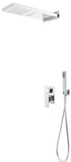 vidaXL Sistema de duche em aço inoxidável 201 prateado