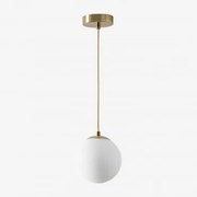Luminária De Teto Ø12 Cm Em Ferro Com Bola De Vidro Uvol Dourado - Sklum