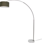 Candeeiro de pé em aço com abajur verde escuro 50cm - XXL