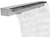 vidaXL Fonte para piscina retangular 120 cm aço inoxidável