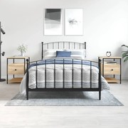 vidaXL Mesas de cabeceira 2 pcs derivados de madeira carvalho sonoma