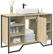 vidaXL Móvel p/ lavatório 91x35x60cm derivados madeira carvalho sonoma