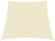 vidaXL Para-sol estilo vela tecido oxford trapézio 3/5x4 m cor creme