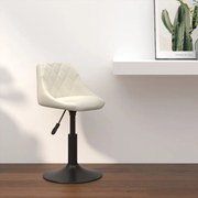 vidaXL Banco de bar veludo cor creme