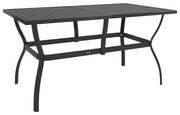 vidaXL Mesa de jardim 140x80x72 cm aço antracite