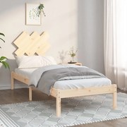vidaXL Estrutura de cama pequena solteiro 75x190 cm madeira maciça
