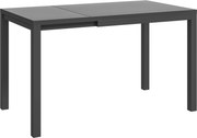 Outsunny Mesa de Jardim Extensível Mesa de Refeição Exterior Ajustável 85-125 cm com Borda de Alumínio para 4-6 Pessoas Cinza Escuro | Aosom Portugal
