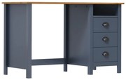 vidaXL Secretária Hill c/ 3 gavetas 120x50x74 cm pinho maciço