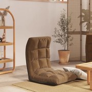 vidaXL Colchão/cadeira de piso dobrável tecido castanho