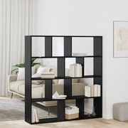 vidaXL Gabinete de Livros Carvalho preto 132 x 29 x 141.5 cm