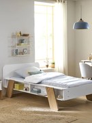 Cama de criança Montessori, TEMA ARCHITEKT branco/madeira