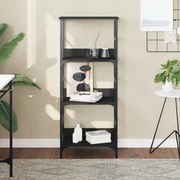 vidaXL Estante 50x33x117,5 cm derivados de madeira preto