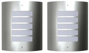 2 Candeeiros de parede à prova de água em aço inoxidável 60W