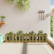 vidaXL Canteiro elevado c/ design cerca 150x30x30 cm pinho impregnado