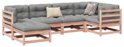 vidaXL 6 pcs conj. sofás jardim c/ almofadões madeira abeto-de-douglas