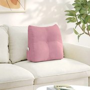 vidaXL Travesseiro para Costas Rosa 45 x 24 x 50 cm Veludo