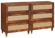 vidaXL Conjunto de Aparador 2 pcs Castanho 60 x 33.5 x 75 cm