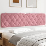 vidaXL Almofadão de cabeceira 200 cm veludo rosa