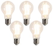 Conjunto de 5 lâmpadas LED E27 reguláveis A60 7W 780 lm 2700K