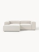 Sofá de canto modular em bouclé Lennon (2 lugares)