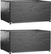 vidaXL Capas p/ mobília de jardim 2pcs 8 ilhós 160x120x75cm retangular