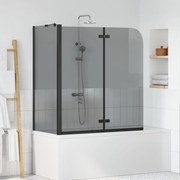 vidaXL Enclosure de Chuveiro Manual Preto 120 x 68 x 130 cm